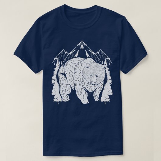 動物山野生動物クマ Tシャツ (デザイン正面)