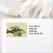 動物差出人住所ラベルブルーギル魚プリント ラベル (インサイチュ)