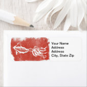 動物差出人住所ラベル巨大イカ ラベル (インサイチュ)