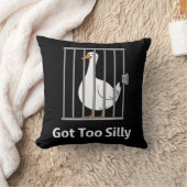 動物得の間抜け値おもしろい値に対するガチョウのピュンすぎるユーモア クッション (ブランケット)