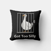 動物得の間抜け値おもしろい値に対するガチョウのピュンすぎるユーモア クッション (正面)