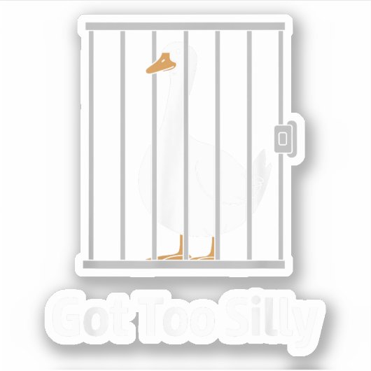 動物得の間抜け値おもしろい値に対するガチョウのピュンすぎるユーモア シール (正面)