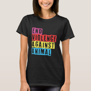 動物性動物への暴力を終わらせるベジタリアン Tシャツ
