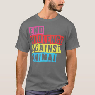 動物性動物への暴力を終わらせるベジタリアン Tシャツ