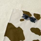 動物性茶色の牛の斑点のフェイク皮膚 ビーチタオル (インサイチュ)