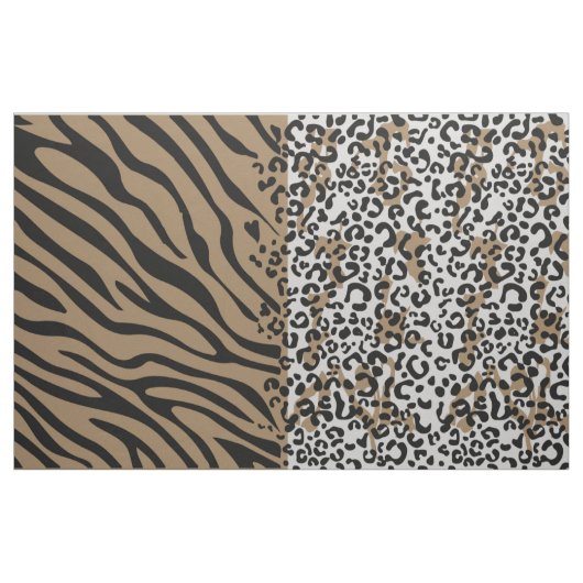 動物性豹ゼブラパターン織物 ファブリック (ヤード)