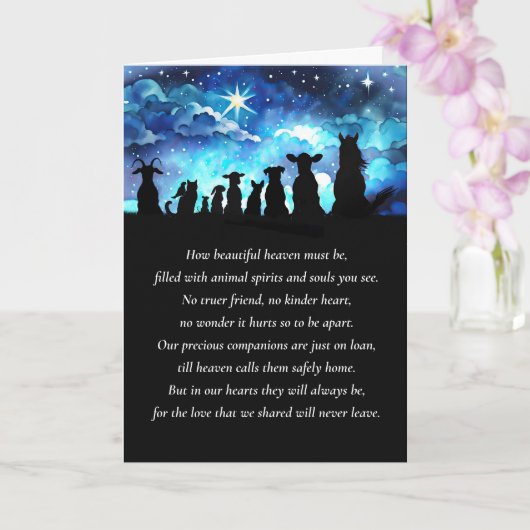 動物悔やみや弔慰スピリチュアル詩を用いたペット天国 カード (蘭)