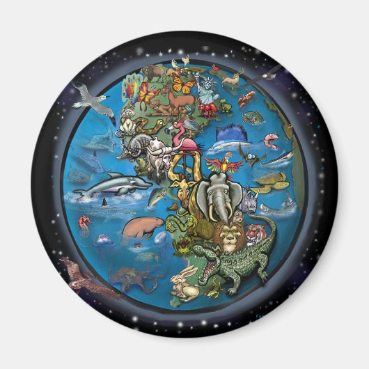 動物惑星 マグネット (正面)