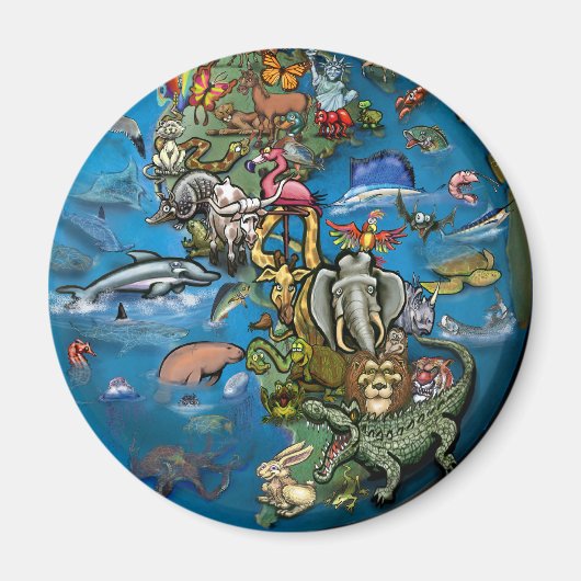 動物惑星 マグネット (正面)