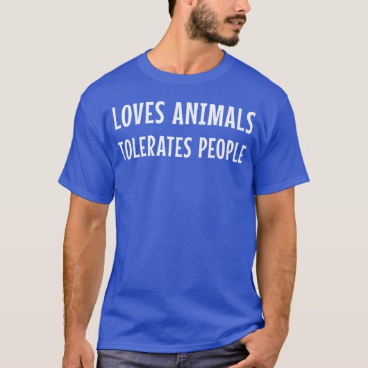 動物愛してます人には寛容 アドプション ファミリー Tシャツ (正面)