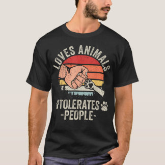 動物愛してる 人はまあまあ 動物好き 面白い Tシャツ