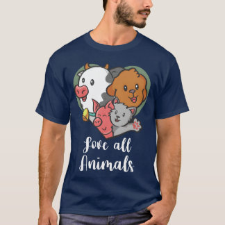 動物愛の家族 Tシャツ