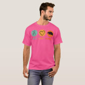動物愛好家おもしろいウォンバット Tシャツ (正面フル)