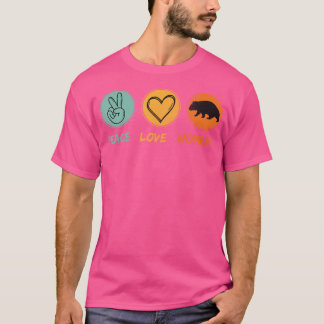 動物愛好家おもしろいウォンバット Tシャツ