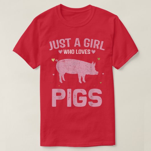動物愛好家おもしろい女Piを愛する女の子 Tシャツ (デザイン正面)