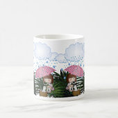 動物愛好家とペットの救助支援 コーヒーマグカップ (中央)