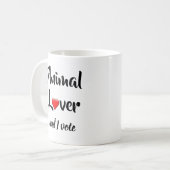 動物愛好家とIの投票 コーヒーマグカップ (正面左)
