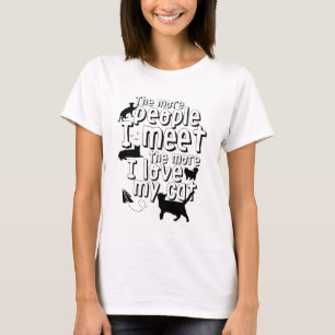 動物愛好家のためのおもしろいな猫のTシャツの引用文 Tシャツ