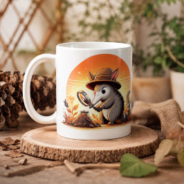 動物愛好家のためのアートなツチブタマグカップ コーヒーマグカップ