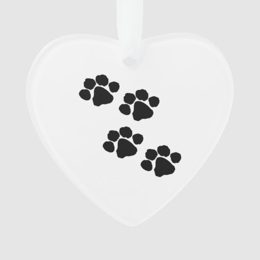 動物愛好家のためのペット足のプリント オーナメント (正面)