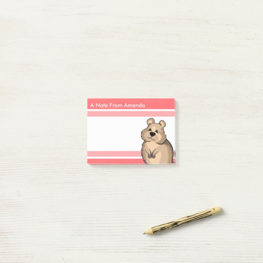 動物愛好家のための漫画のQuokkaのかわいいデザイン ポストイット (デスク上)