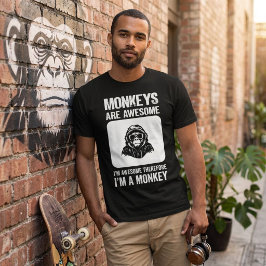 動物愛好家のための面白いゴリラパーカーのデザイン Tシャツ