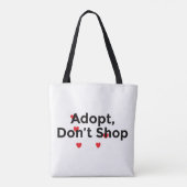 動物愛好家のためのAdopt Don’t Shop トートバッグ (裏面)