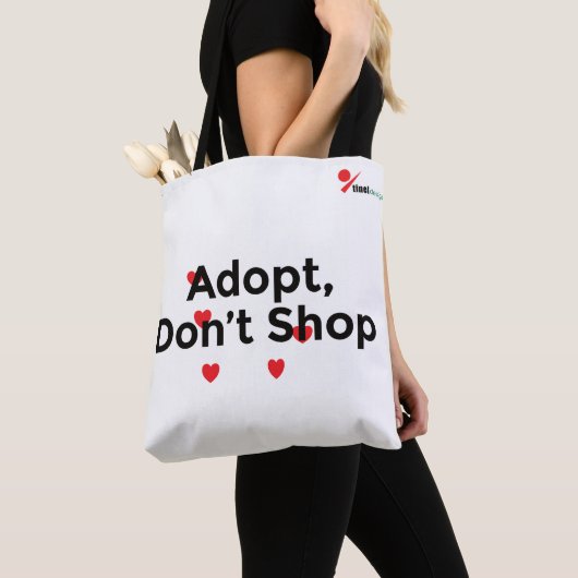 動物愛好家のためのAdopt Don’t Shop トートバッグ (クローズアップ)