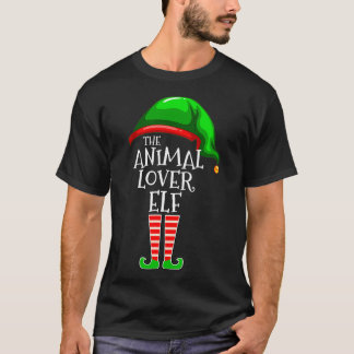 動物愛好家のエルフ家族マッチンググループ クリスマス Tシャツ