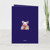 動物愛好家のクリスマスプレゼント、ホリデーシーズンにぴったりな包装紙で包まれた贈り物 カード (裏面)