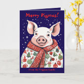 動物愛好家のクリスマスプレゼント、ホリデーシーズンにぴったりな包装紙で包まれた贈り物 カード (黄色い花)