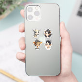 動物愛好家の女の子 シール (スマートフォン)