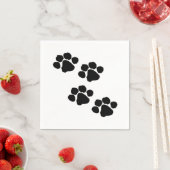 動物愛好家のPawプリント スタンダードカクテルナプキン (インサイチュ)