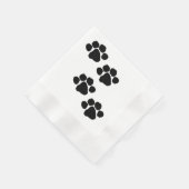 動物愛好家のPawプリント 縁ありカクテルナプキン (角)
