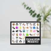 動物愛好家はがき ポストカード (スタンド正面)