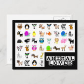 動物愛好家はがき ポストカード (正面/裏面)