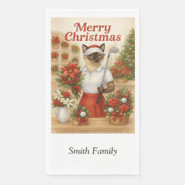 動物愛好家をテーマにしたゴルファー猫の女性クリスマス