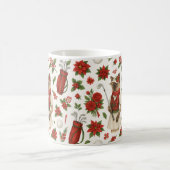 動物愛好家をテーマにしたゴルファー猫の女性クリスマス コーヒーマグカップ (中央)