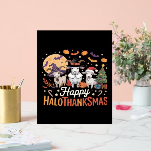 動物愛好家オーナーハッピーハロサンクスマスエッセンシア アクリルサイン (ウェディング)