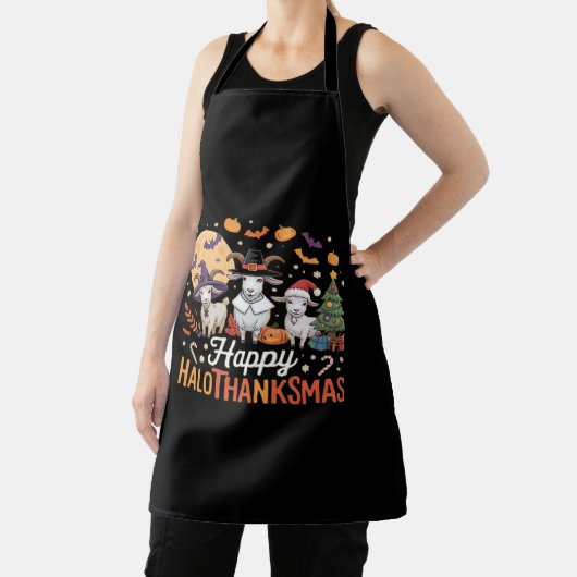 動物愛好家オーナーハッピーハロサンクスマスエッセンシア エプロン (インサイチュ)