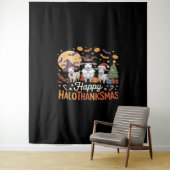 動物愛好家オーナーハッピーハロサンクスマスエッセンシア タペストリー (インサイチュ)