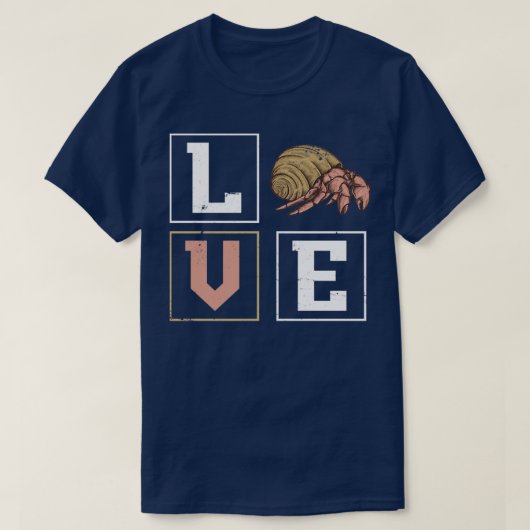 動物愛好家ギフトセミットカニ Tシャツ (デザイン正面)