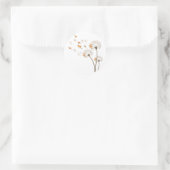 動物愛好家ギフトヤゴタンデリオンフラワー男性へW ラウンドシール (バッグ)