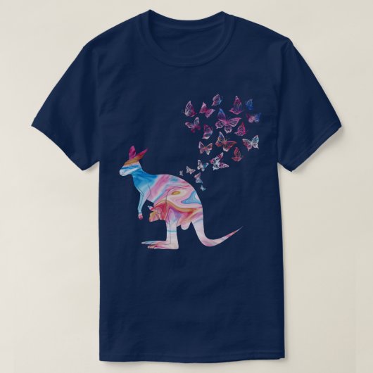 動物愛好家ギフトヴィンテージカンガルー Tシャツ (デザイン正面)