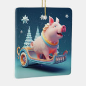 動物愛好家ギフト、ファーム恋人ギフト、かわいい豚 セラミックオーナメント (右)