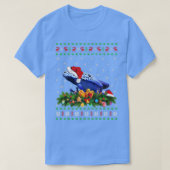 動物愛好家クリスマスサンタハット醜い毒ダーツカエル Tシャツ (デザイン正面)