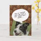 動物愛好家ハッピーアワーゲティングオールドおもしろい誕生日 カード (黄色い花)