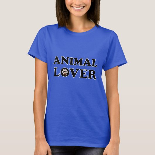 動物愛好家ポープリント Tシャツ (正面)