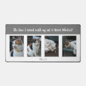 動物愛好家猫4 photoname white gray デスクマット (正面)