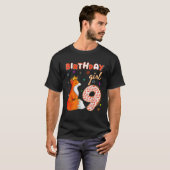 動物愛好家9th誕生日ガールキツネB day 9年 Tシャツ (正面フル)